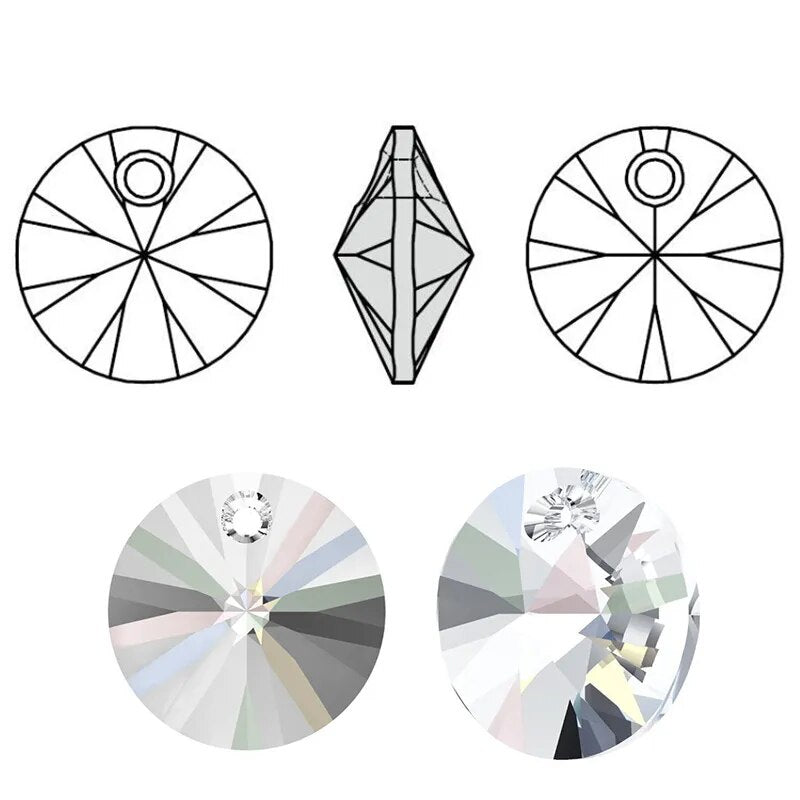 28-50PCS 6-14mm Crystal Beads Jewellery Making Supplies Glass Jewelry Pendant Beads for DIY Bracelets Necklace Earrings