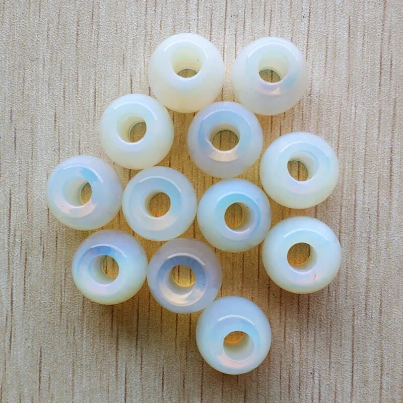 12pcs/lot opalite stone barrel shape big hole beads for Bracelet jewelry making