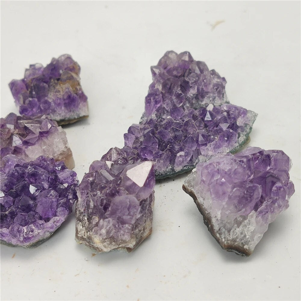 Natural Raw Amethyst Quartz Crystal Cluster Healing Stones Specimen Home Decoration Crafts natural mineral