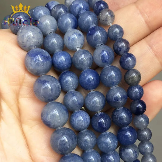 6/8/10mm Blue Aventurine Round Loose Spacer Beads 15''