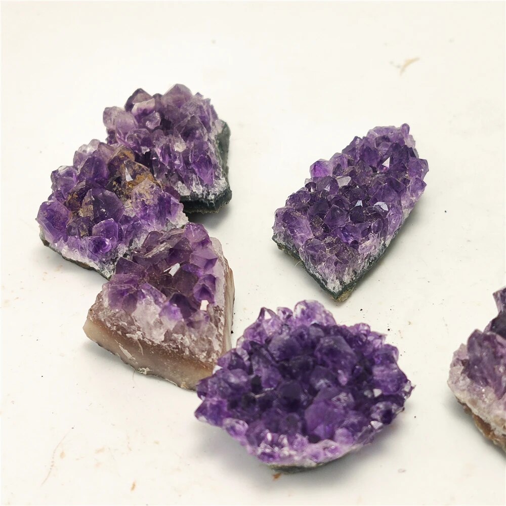 Natural Raw Amethyst Quartz Crystal Cluster Healing Stones Specimen Home Decoration Crafts natural mineral