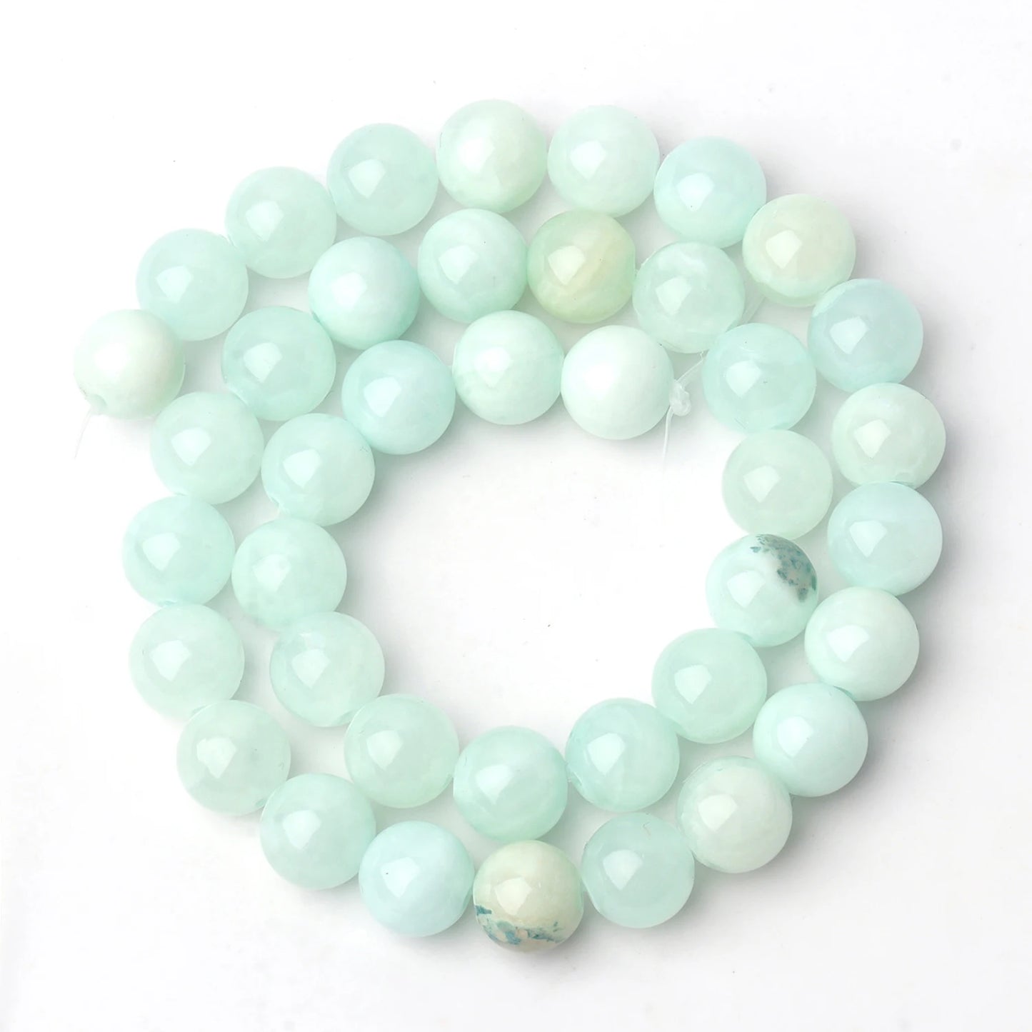 4/6/8/10/12mm Light Blue Chalcedony Beads Natural Stone Round Loose Beads 15''