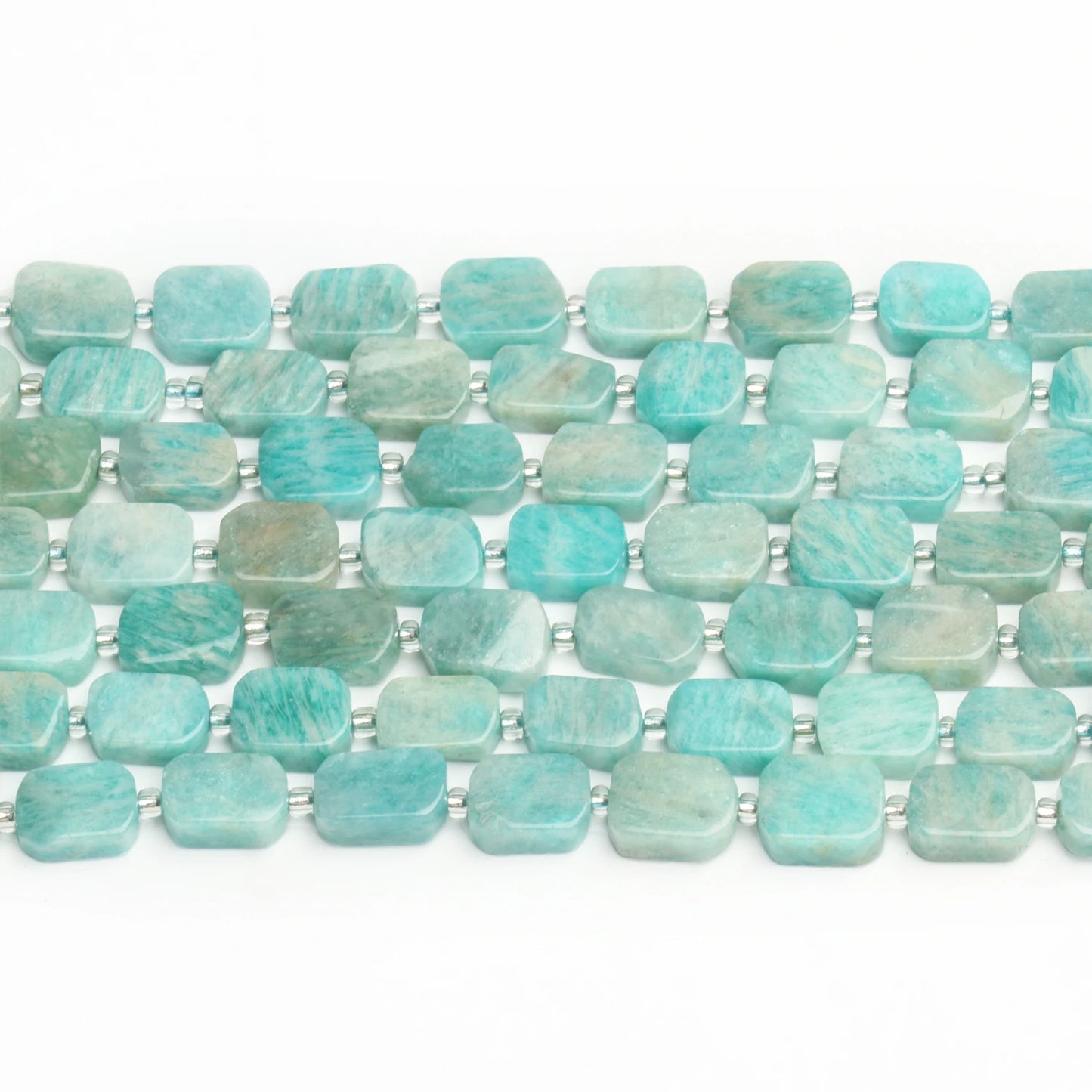 8x12mm Natural Blue Amazonite Beads Irregular Spacer Beads For Jewelry Making