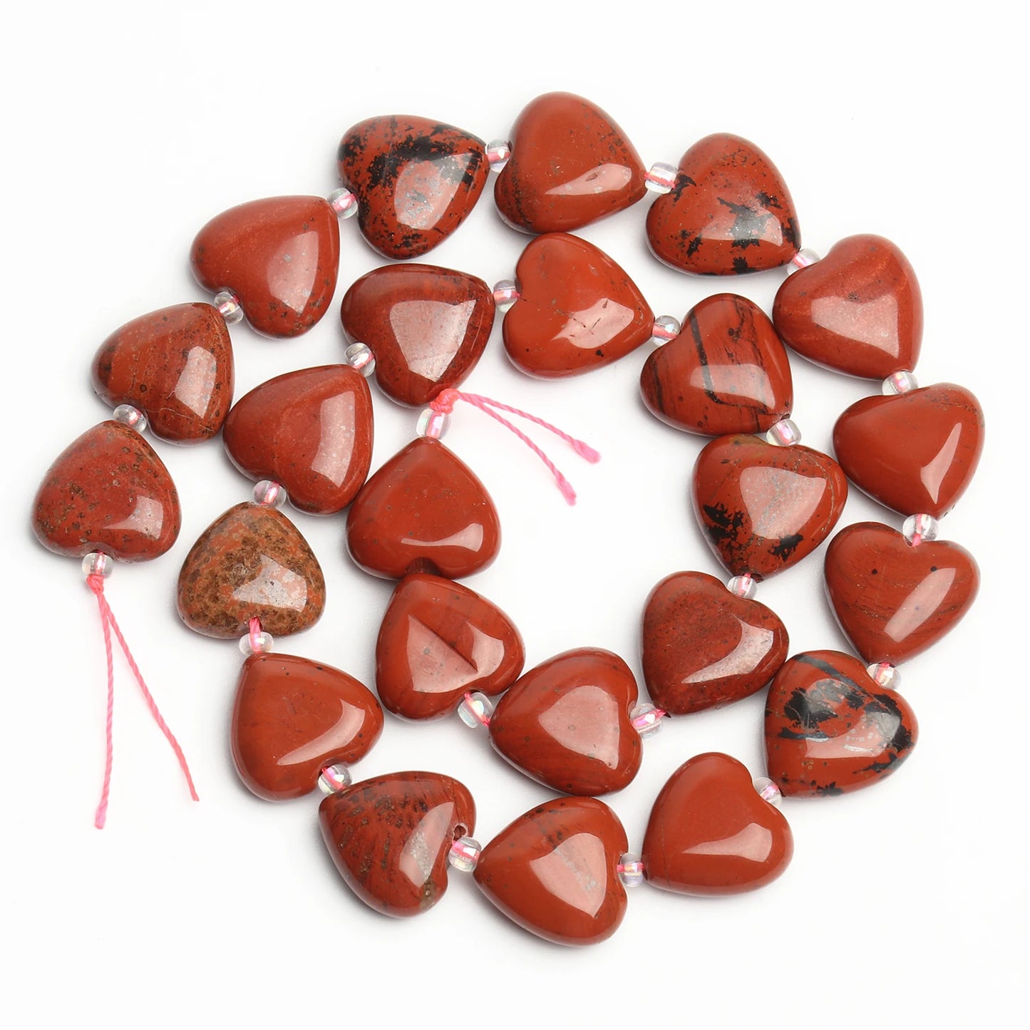 14mm AA Love Heart Natural Stone Loose Beads for Jewelry Making Diy approx 23pcs