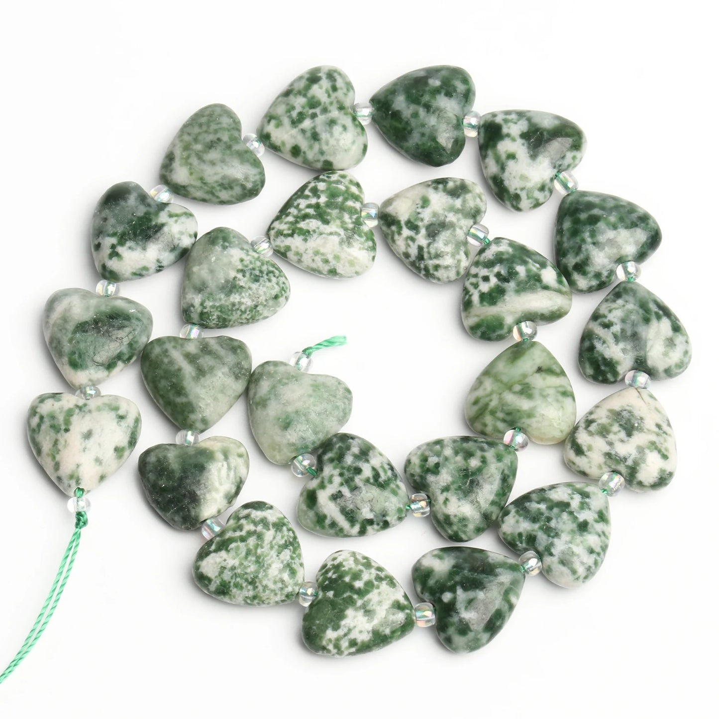 14mm AA Love Heart Natural Stone Loose Beads for Jewelry Making Diy approx 23pcs