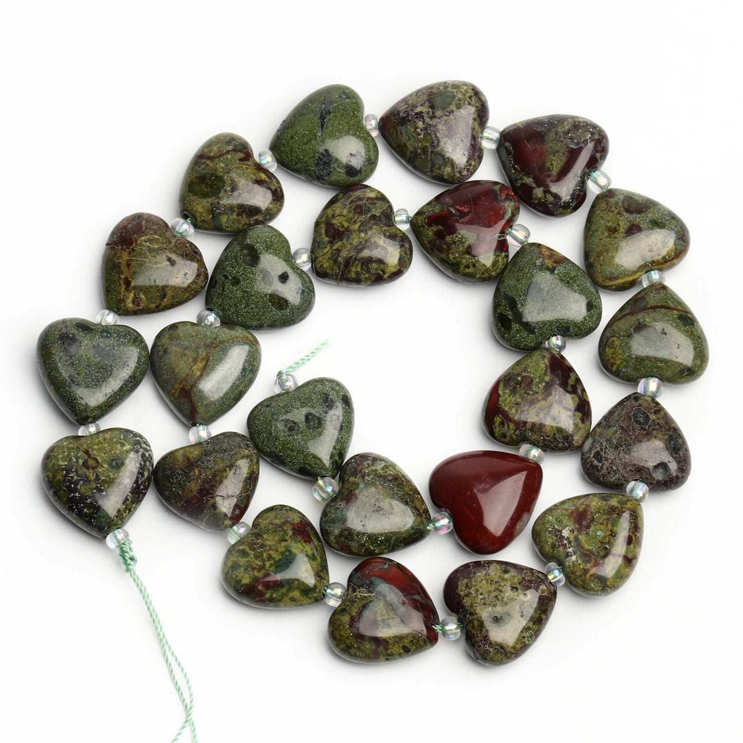 14mm AA Love Heart Natural Stone Loose Beads for Jewelry Making Diy approx 23pcs