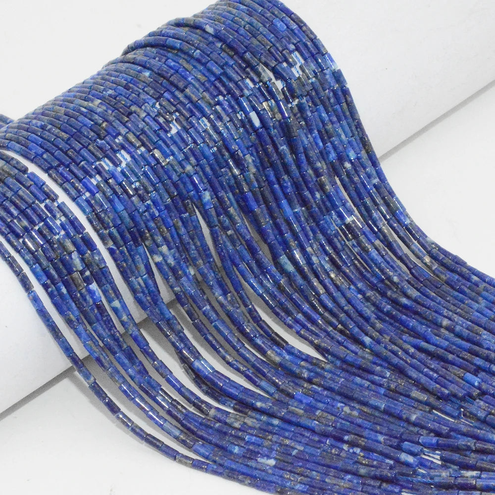 Natural Lapis Lauzli Small Tube Beads 2x4mm