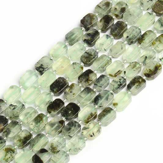 Green Prehnite Rectangle Natural Gemstone Beads