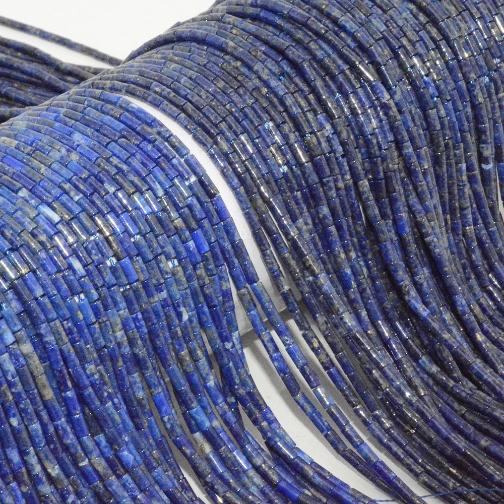 Natural Lapis Lauzli Small Tube Beads 2x4mm