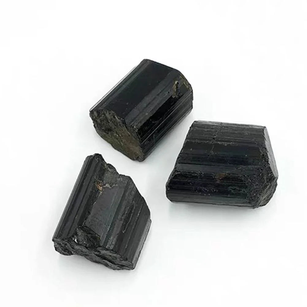 Natural Black Tourmaline Crystal Raw Gemstone Mineral Specimen Irregular Crystals Healing Eliminate Magnetism