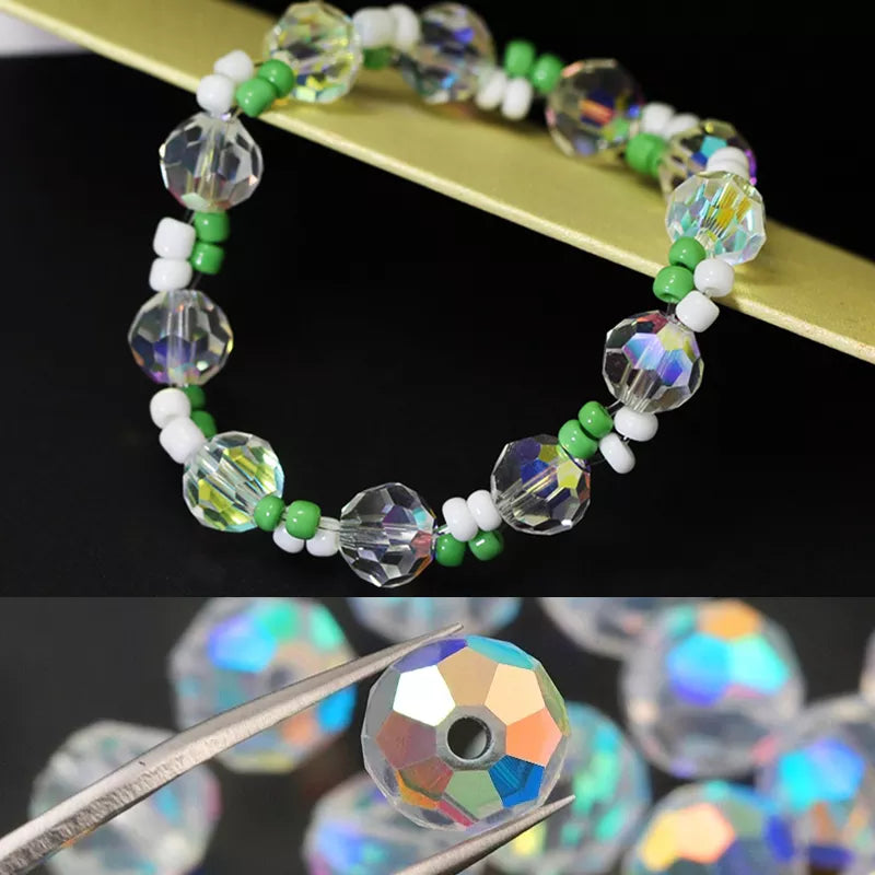 100PCS 4/6/8mm Luxury Crystal Beads for Jewelry Making AB Color Faceted Glass Beads DIY Bracelet Earrings Necklace