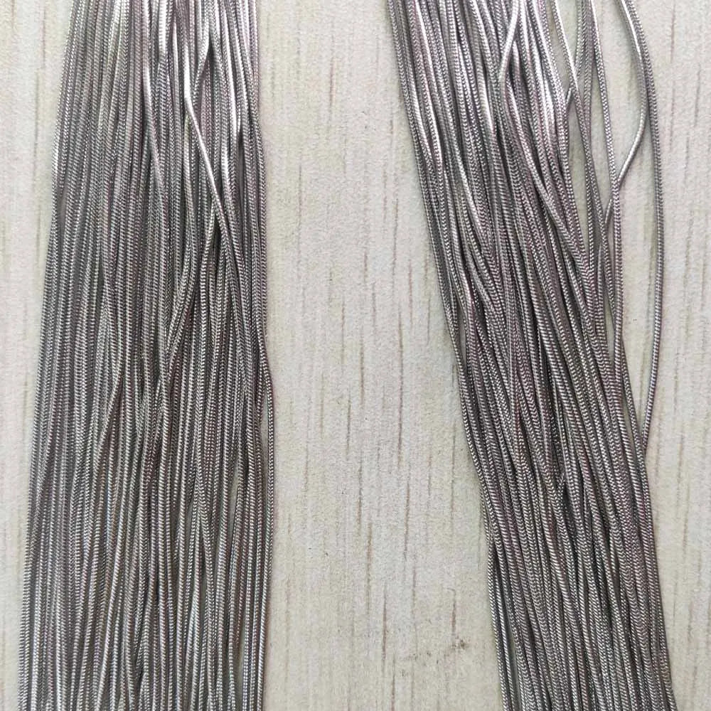 50pcs 0.9mm 1.2mm Stainless Steel Snake Chain Necklaces 45cm+5cm Lobster Clasp DIY Jewelry Accessories Wholesale