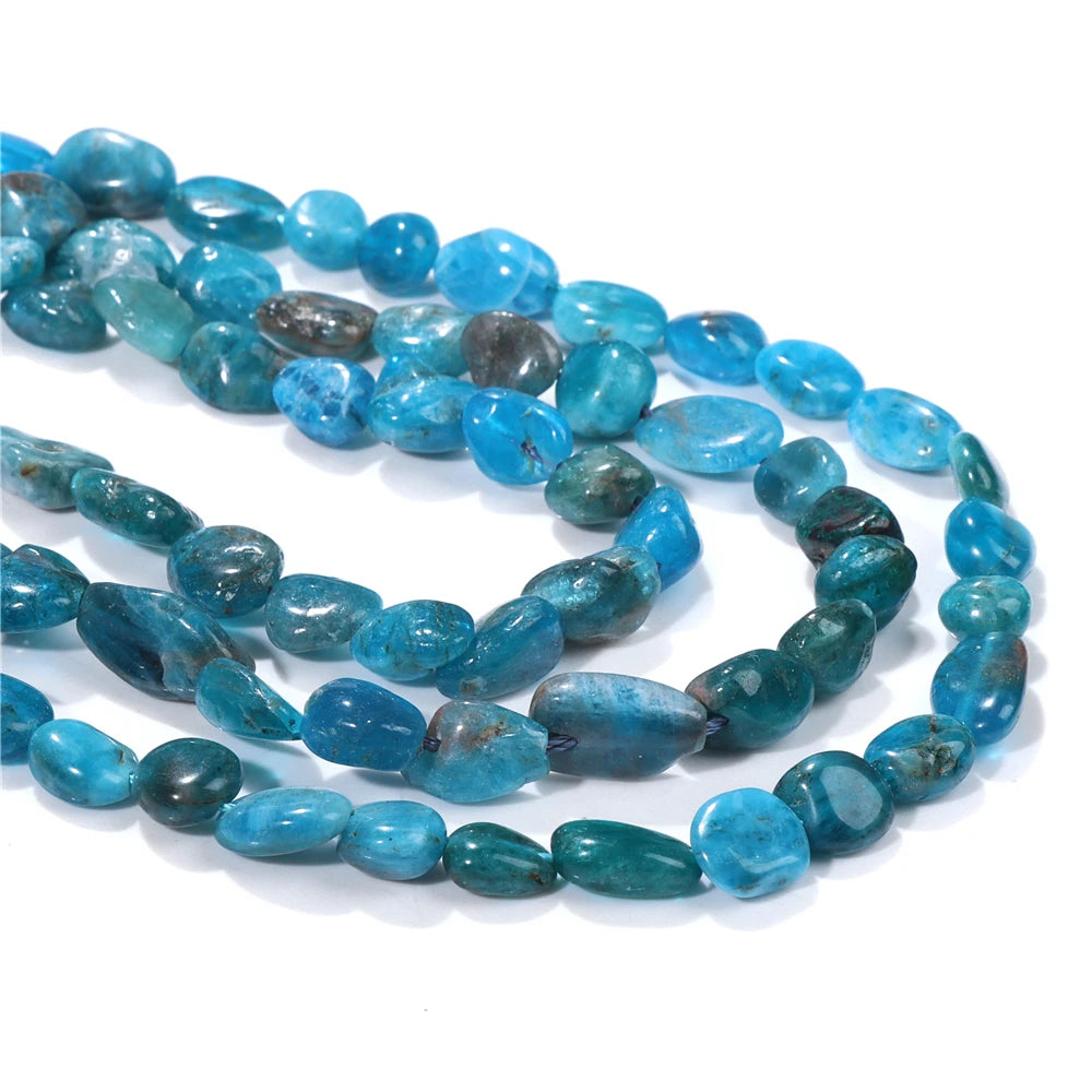 Natural Irregular Chip Stone Beads Colorful Gravel Aquamarine Amazonite Gems Beads  For Jewelry Making DIY  15" strand