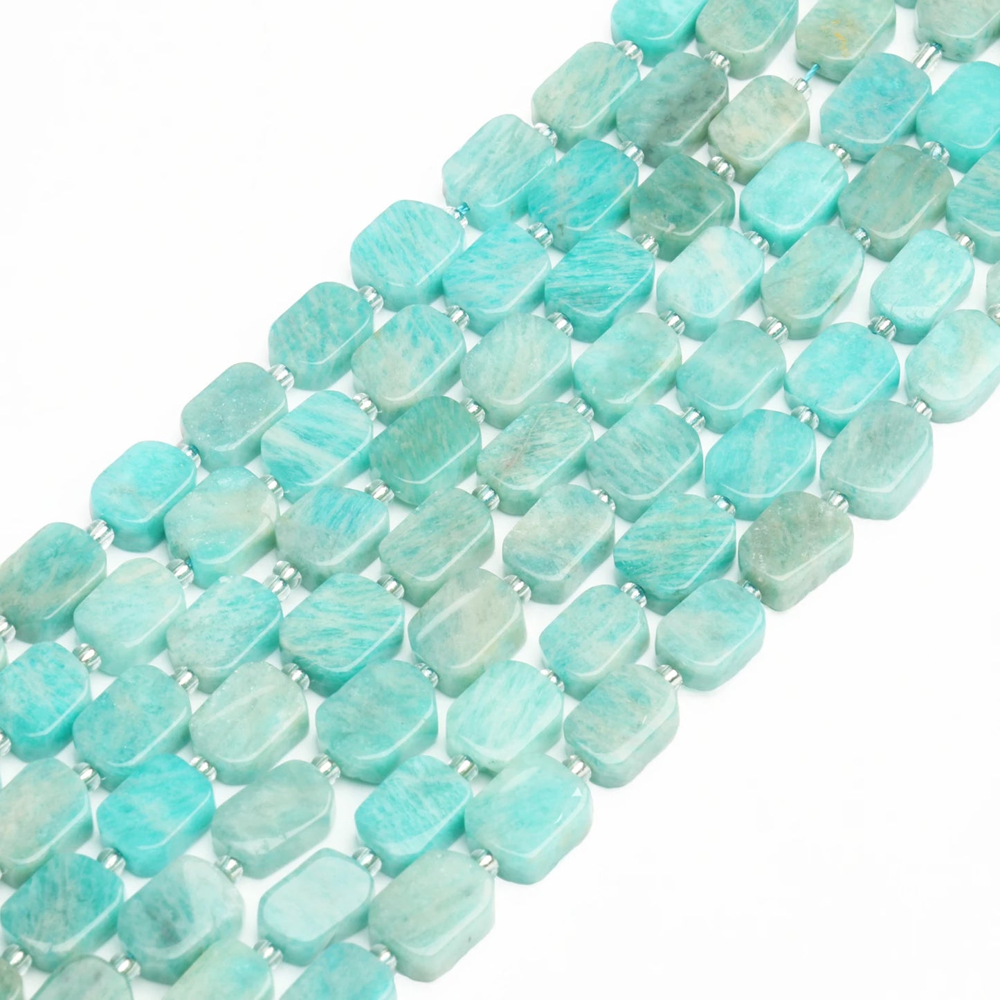 8x12mm Natural Blue Amazonite Beads Irregular Spacer Beads For Jewelry Making