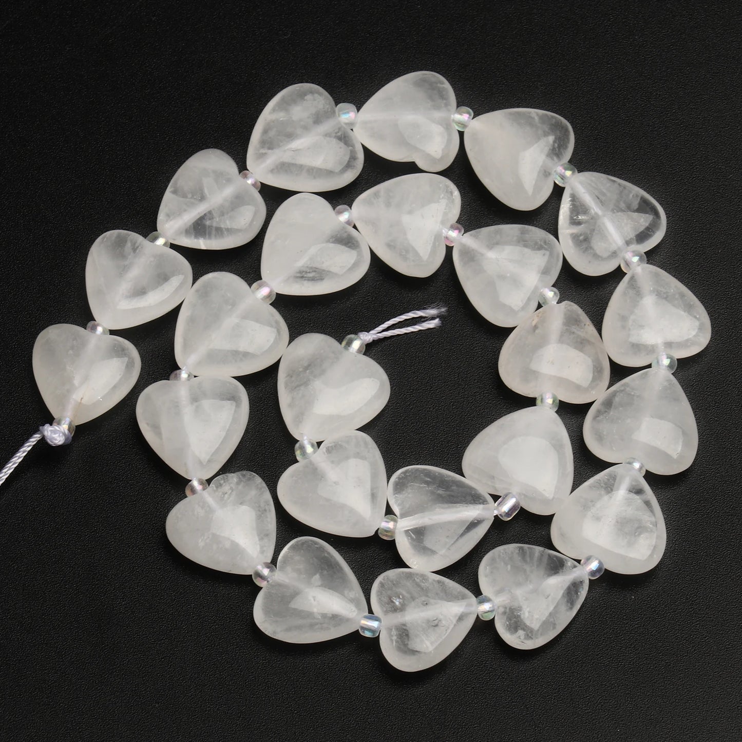 14mm AA Love Heart Natural Stone Loose Beads for Jewelry Making Diy approx 23pcs