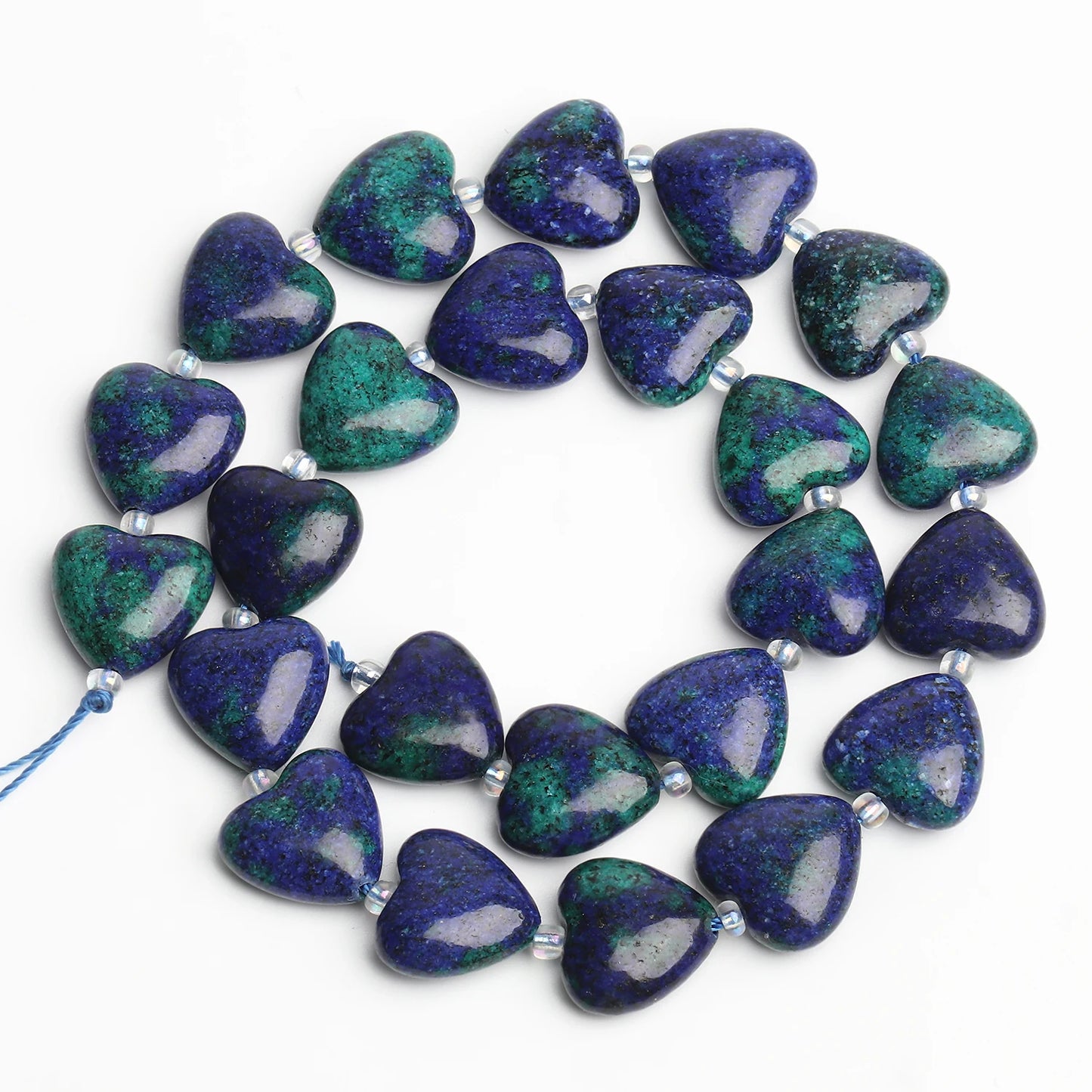 14mm AA Love Heart Natural Stone Loose Beads for Jewelry Making Diy approx 23pcs