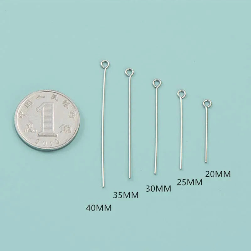 10pcs Solid 925 Sterling Silver Needle Pins Gold Earring Necklace Connector Part Base DIY Jewelry Making Findings