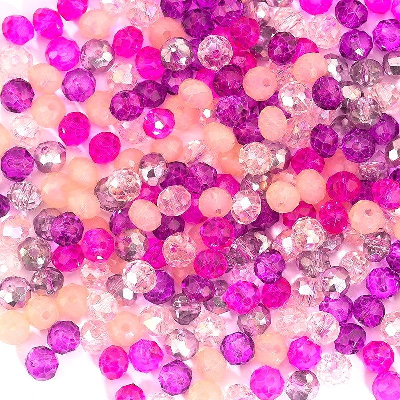 150PCS 3x4mm Crystal Beads for Jewelry Making Crystal Charm Faceted Loose Beads Jewellery DIY Necklace Bracelet Earrings