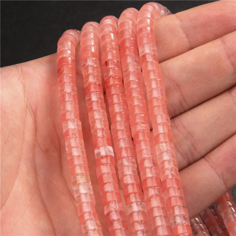 3*6mm Natural  Rondelle Stone Beads Polished Cube Round Imperial Stone Bead For DIY Bracelet Necklace Jewelry Making Accessories