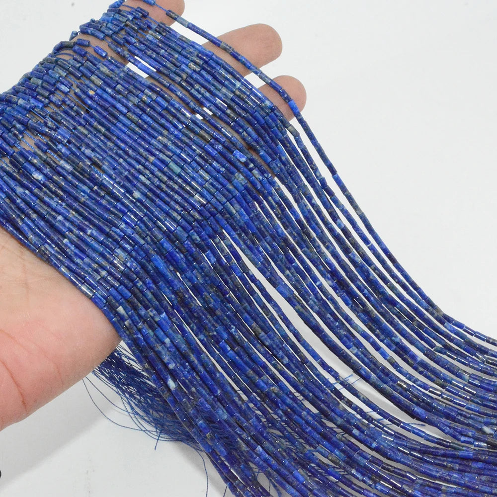 Natural Lapis Lauzli Small Tube Beads 2x4mm