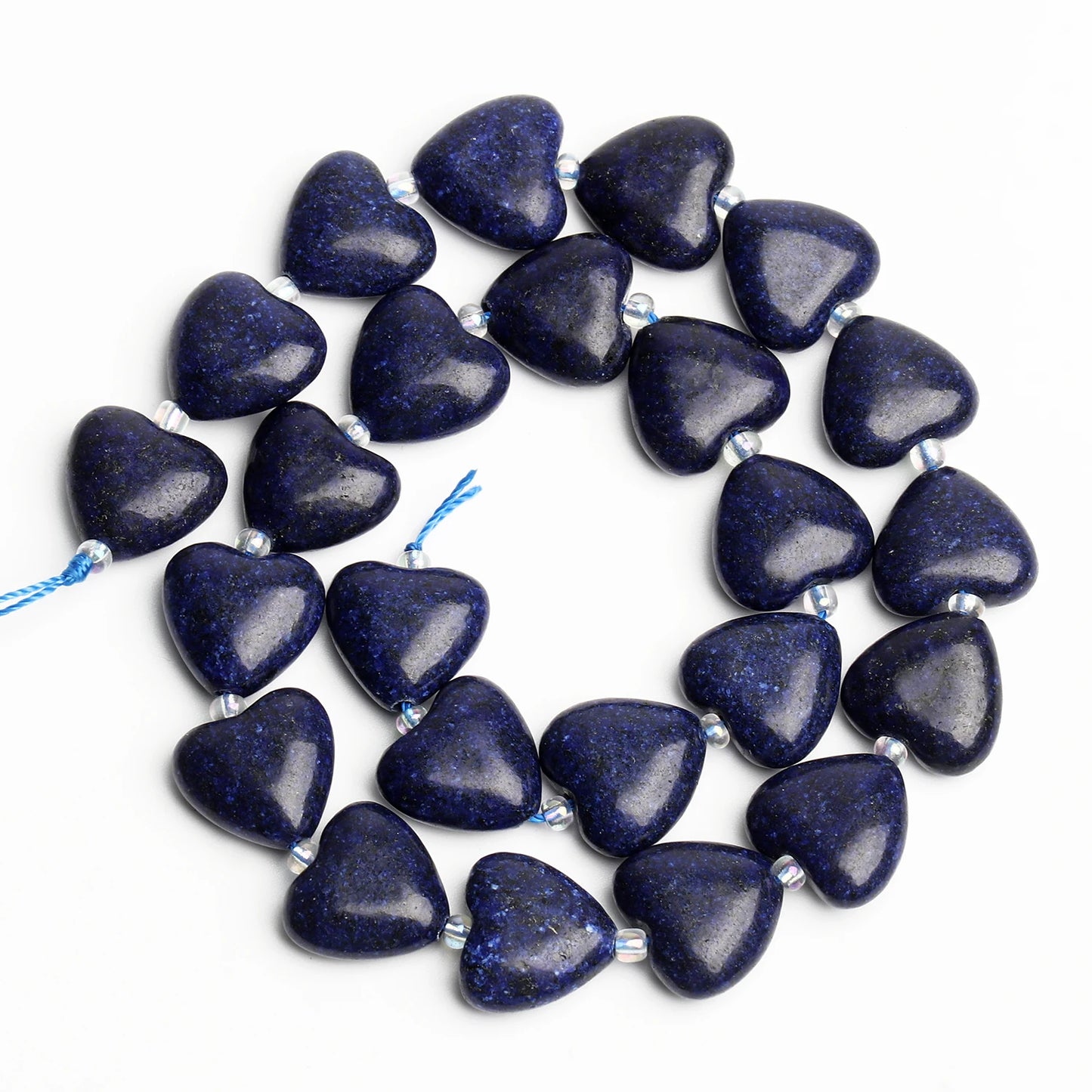 14mm AA Love Heart Natural Stone Loose Beads for Jewelry Making Diy approx 23pcs