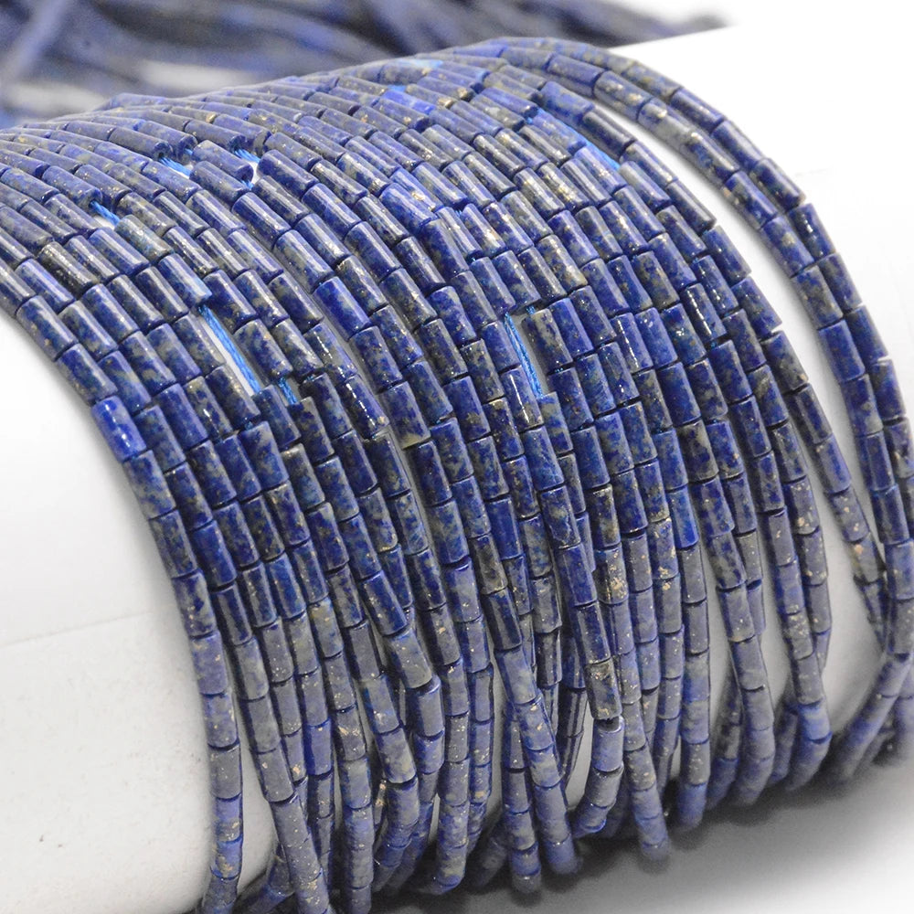 Natural Lapis Lauzli Small Tube Beads 2x4mm