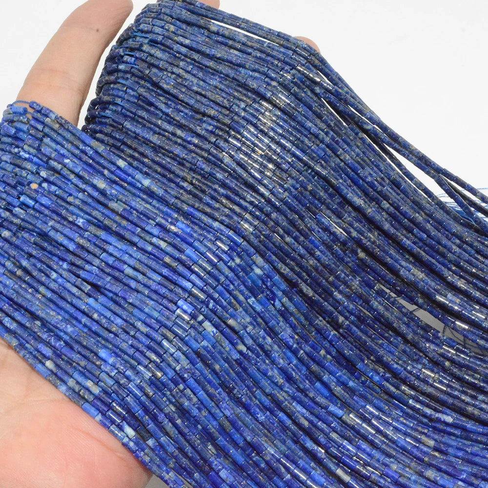 Natural Lapis Lauzli Small Tube Beads 2x4mm