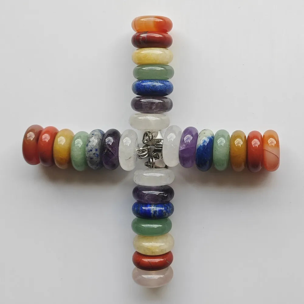 4pcs/lot Natural Stone 7 Chakras beads Pendulum Dowsing Pendants for jewelry making wholesale