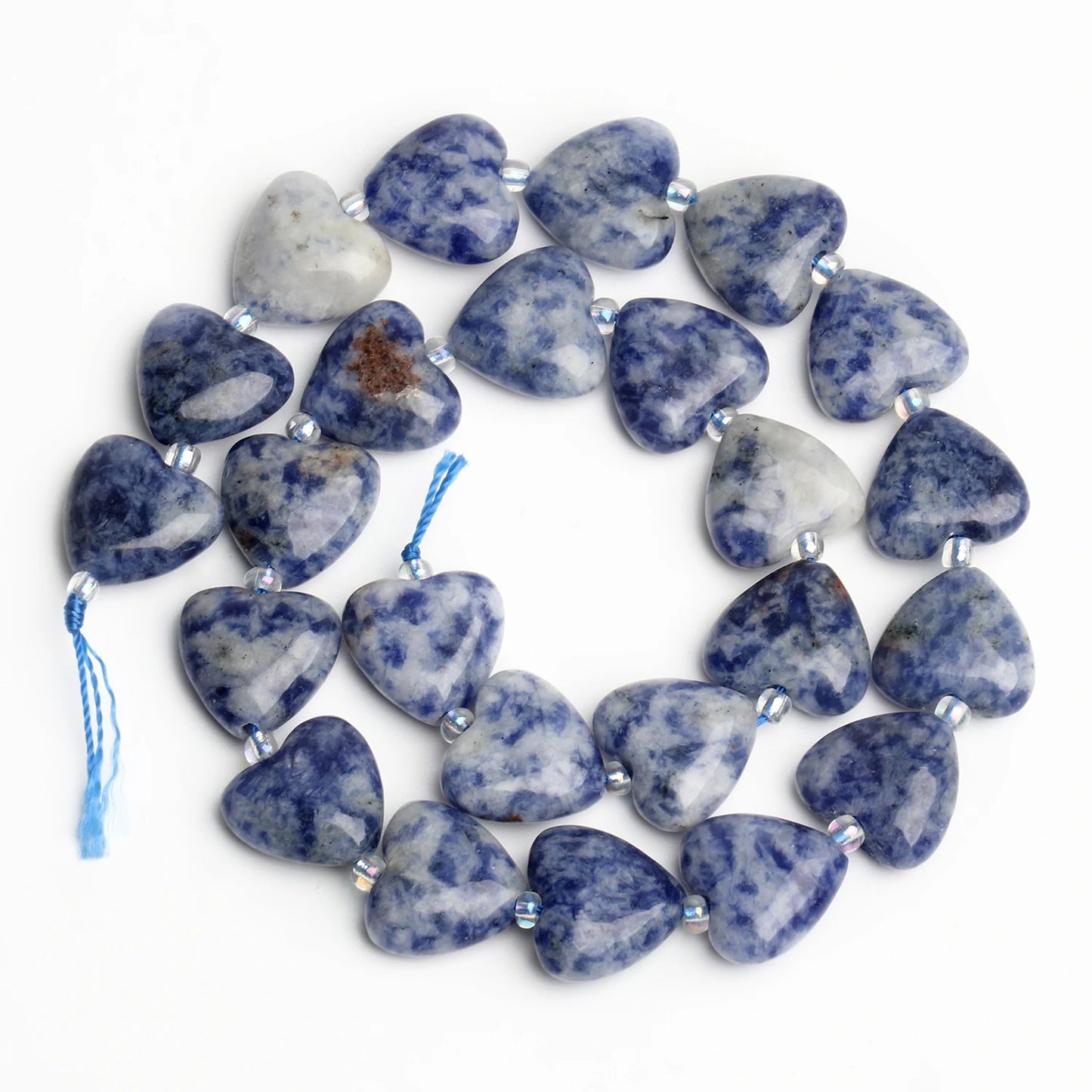 14mm AA Love Heart Natural Stone Loose Beads for Jewelry Making Diy approx 23pcs