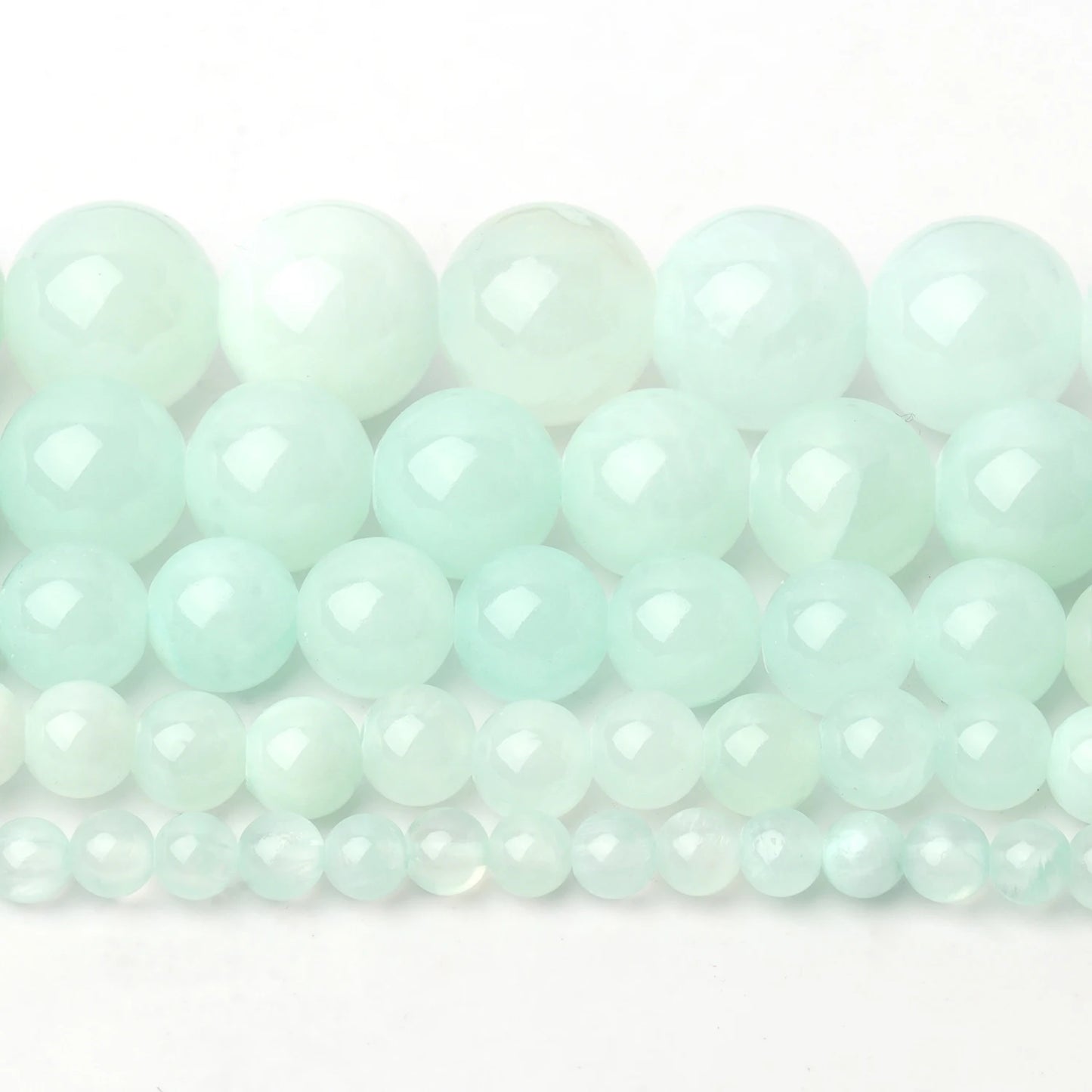 4/6/8/10/12mm Light Blue Chalcedony Beads Natural Stone Round Loose Beads 15''