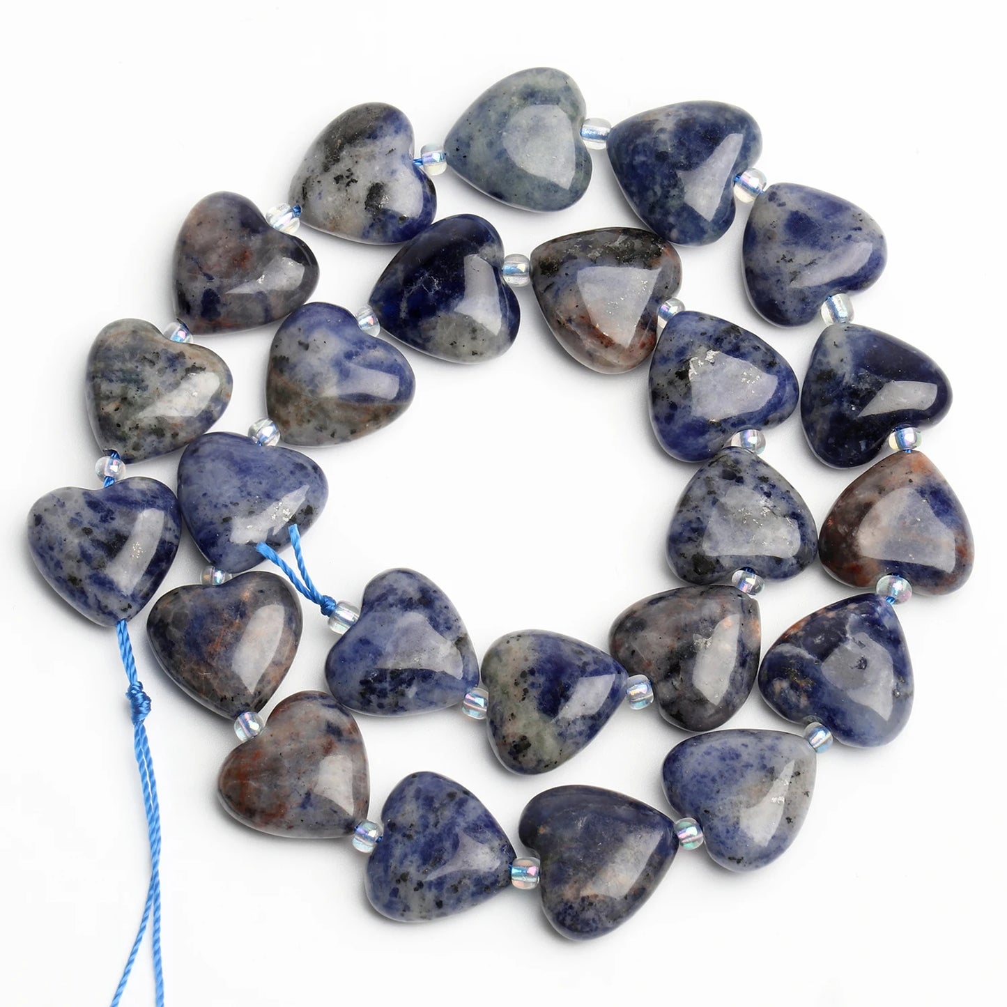 14mm AA Love Heart Natural Stone Loose Beads for Jewelry Making Diy approx 23pcs
