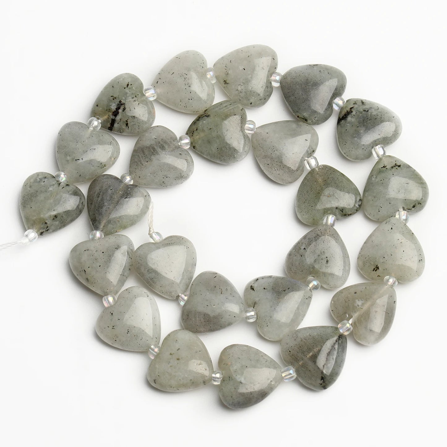 14mm AA Love Heart Natural Stone Loose Beads for Jewelry Making Diy approx 23pcs