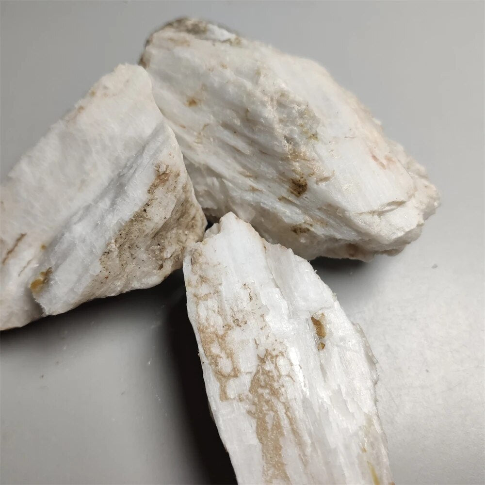 500g Natural Raw Threadiness Wollastonite Stone Teaching Mineral Specimen Industrial Raw Materials Collection Home Decoration