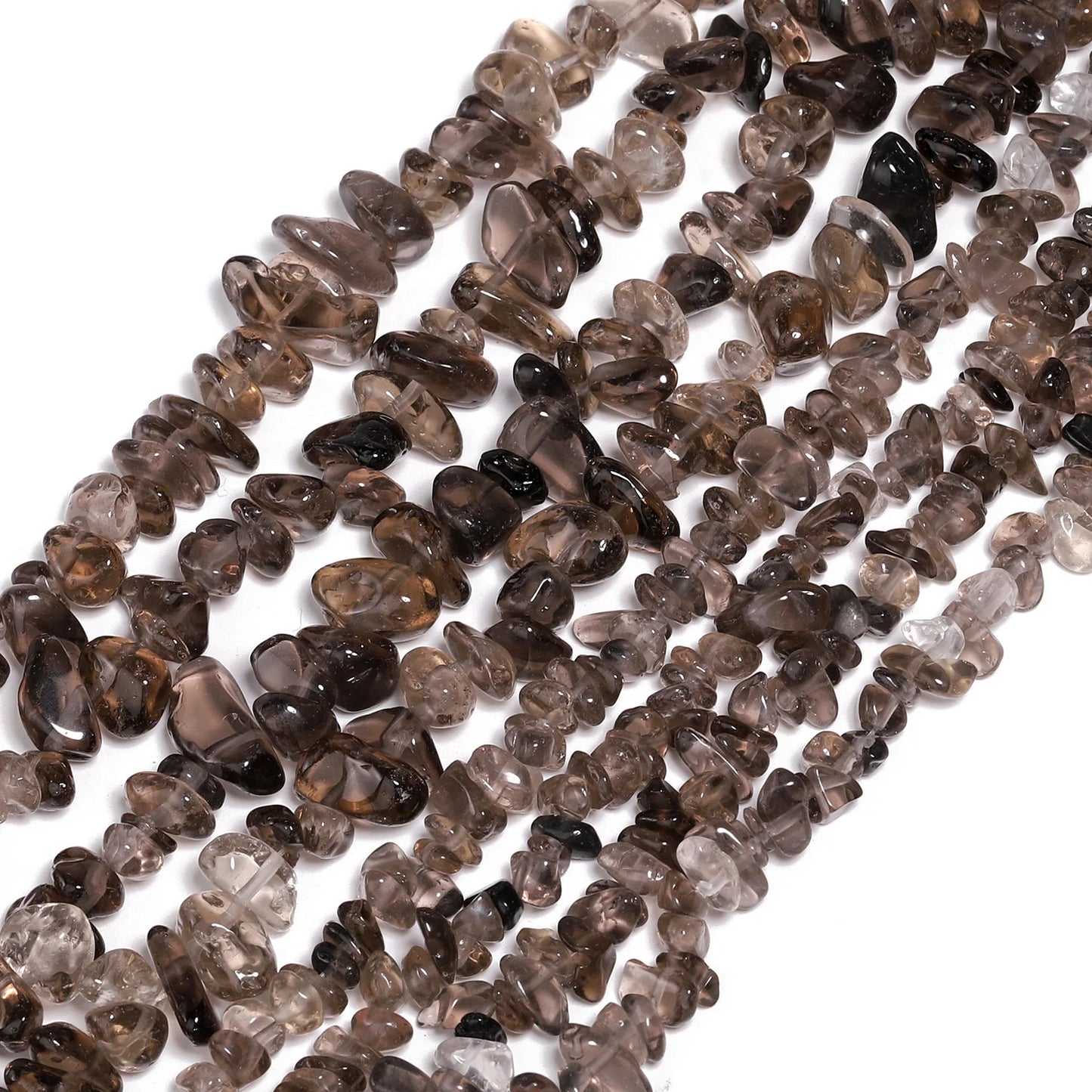 3-5mm, 5-8mm Irregular Natural Smoky Quartz Beads Gravel Loose Beads