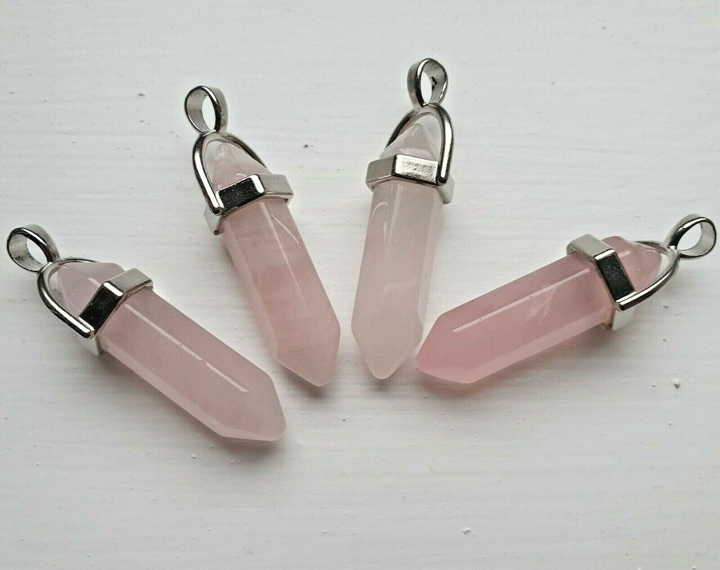 50 Quartz Crystal Point Healing Pendulum Gemstone Pendant Reiki Wholesale