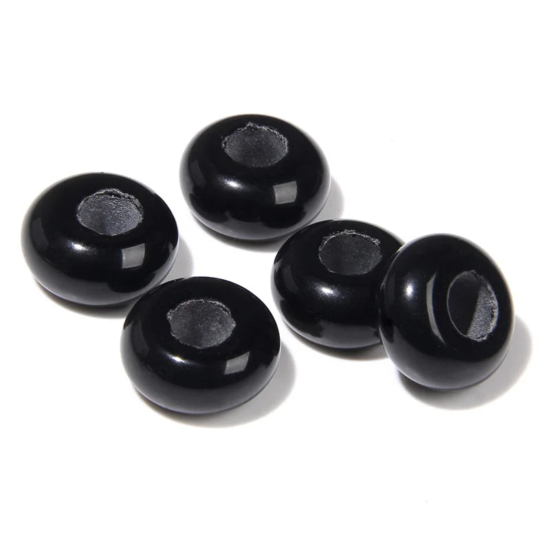 5pcs Abacus Shape Natural Stone Beads Big Hole Loose Bead For Making Jewelry Bracelet Earrings